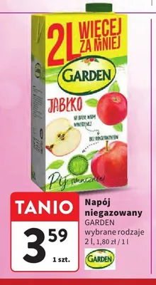 Napój niegazowany Garden Jabłko promocja w Intermarche