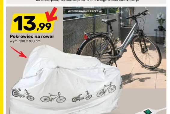 Pokrowiec na rower 180x100 cm promocja w Bricomarche