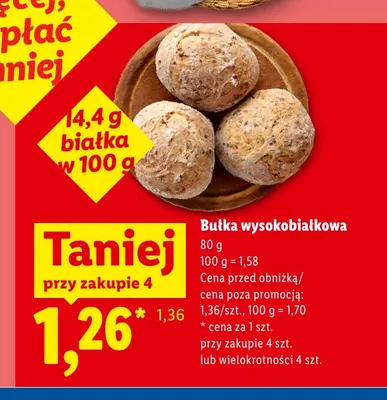 Bułka wysokobiałkowa promocja w Lidl