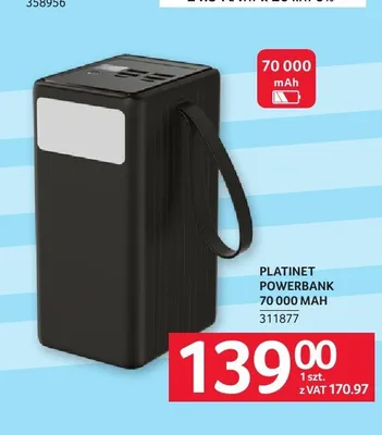 Powerbank Platinet 70 000mAh promocja w Selgros