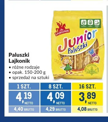 Paluszki Lajkonik Junior promocja w Makro
