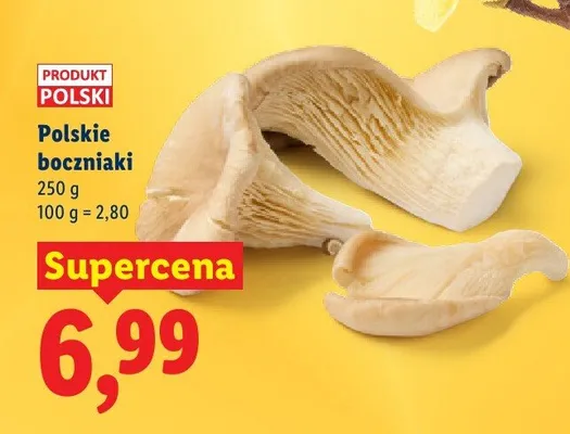 Boczniaki polskie promocja w Lidl