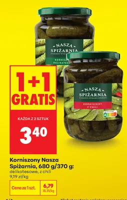 Korniszony delikatesowe promocja w Biedronka