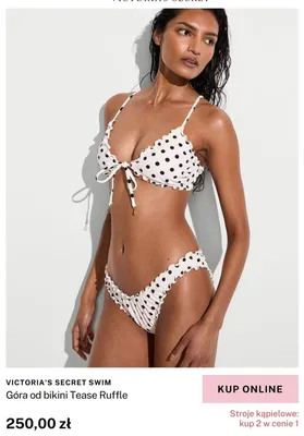 Góra od bikini Victoria's Secret Tease Ruffle promocja w Victoria's Secret