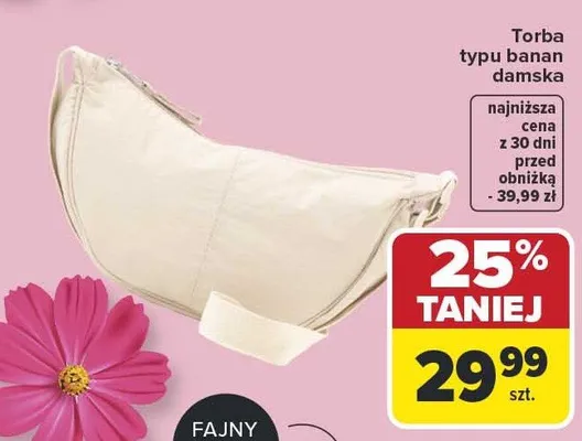 Torba typu banan damska promocja w Carrefour
