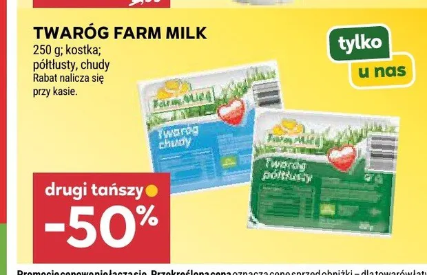 Twaróg Farm Milk chudy promocja w Stokrotka