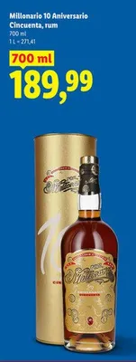 Rum Millonario 10 Aniversario Cincuenta promocja w Lidl
