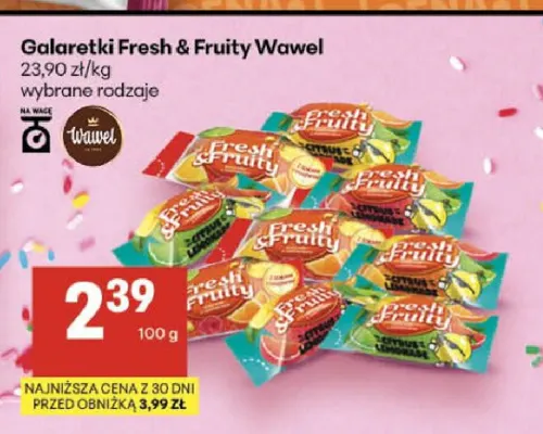 Galaretki Fresh & Fruity Wawel promocja w Delikatesy Centrum