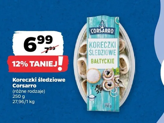Koreczki śledziowe Corsarro promocja w Netto