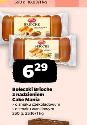 Bułeczki Brioche z nadzieniem o smaku czekoladowym Cake Mania promocja w Netto