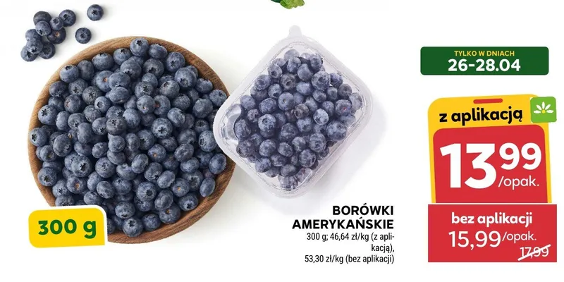 Borówki amerykańskie promocja w Stokrotka