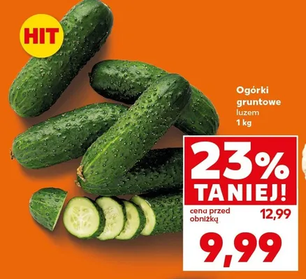 Ogórki gruntowe luzem promocja w Kaufland