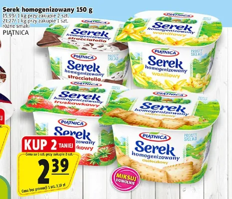 Serek homogenizowany różne smaki promocja w Prim Market