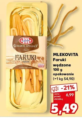 Faruki wędzone Mlekovita Górskie Specjały promocja w Kaufland