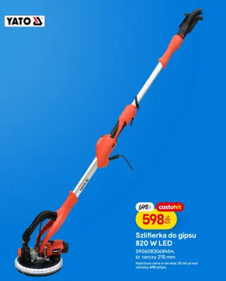 Szlifierka do gipsu 820 W LED promocja w Castorama