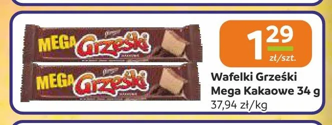 Wafelki Grześki Mega Kakaowe promocja w Gama