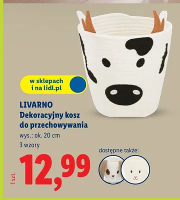 Dekoracyjny kosz do przechowywania promocja w Lidl