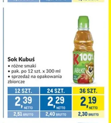 Sok Kubuś promocja w Makro