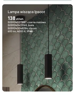 Lampa wisząca GoodHome Ipsoot chrom promocja w Castorama