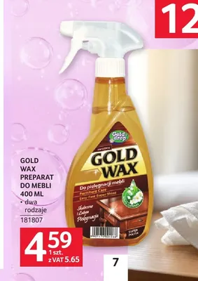Preparat do pielęgnacji mebli Gold Wax promocja w Selgros