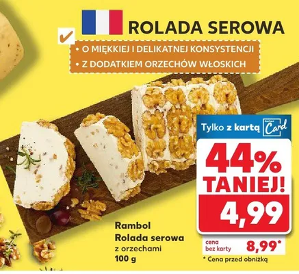 Rolada serowa z orzechami promocja w Kaufland