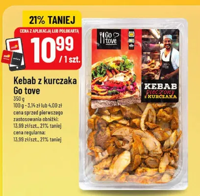 Kebab z kurczaka Go tove promocja w POLOmarket