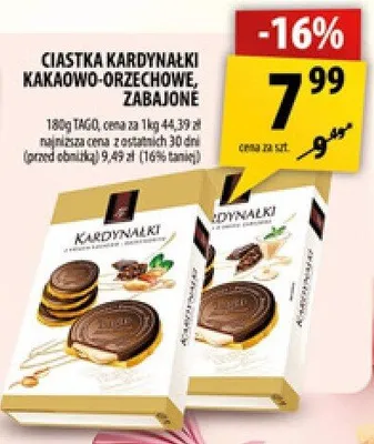 Ciastka kardynalki kakaowo-orzechowe, zabajone promocja w Arhelan