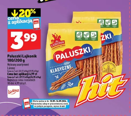 Paluszki Lajkonik klasyczne promocja w TOPAZ