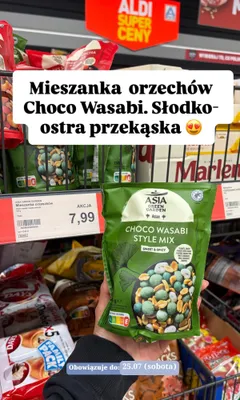 Mieszanka orzechów Asia Green Garden Choco Wasabi Style Mix promocja w Aldi