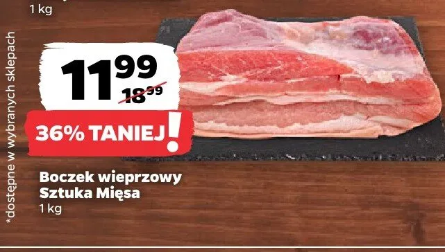 Boczek wieprzowy Sztuka Mięsa promocja w Netto