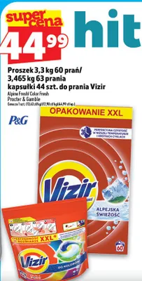 Proszek 3.3kg 60 prań / 3.465kg 63 prania kapsułki 44szt. do prania Alpine Fresh Color Fresh Procter & Gamble promocja w TOPAZ