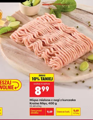 Mięso mielone z kurczaka Kraina mięs select promocja w Biedronka