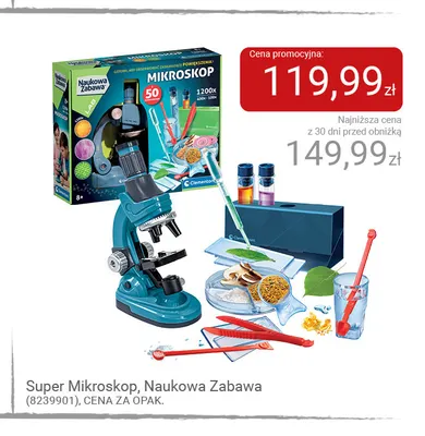 Super Mikroskop Naukowa Zabawa Clementoni promocja w Smyk