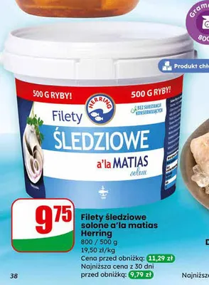 Filety śledziowe solone a'la matias promocja w Dino