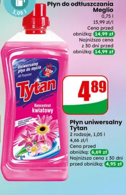 Płyn uniwersalny, 2 rodzaje promocja w Dino