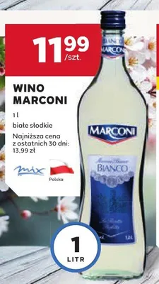 Wino Marconi białe słodkie promocja w Stokrotka
