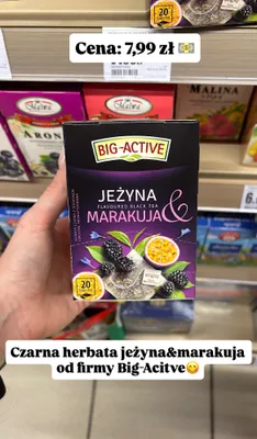 Herbata czarna jeżyna & marakuja promocja w Intermarche