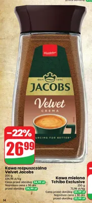 Kawa rozpuszczalna Velvet Jacobs promocja w Dino