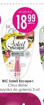 Maszynka do golenia BIC Soleil Escape4 Citrus Blister promocja w Drogerie Jasmin