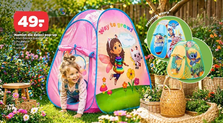 Namiot dla dzieci pop-up promocja w Netto