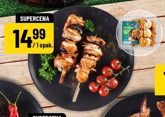Szaszłyk drobiowy z boczkiem i cebulą Grill & Foody promocja w POLOmarket