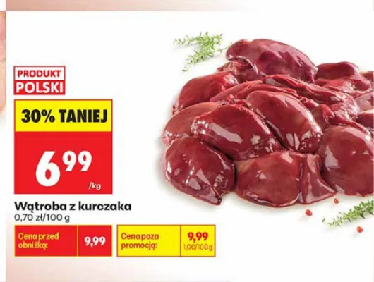 Wątroba z kurczaka polska promocja w Biedronka