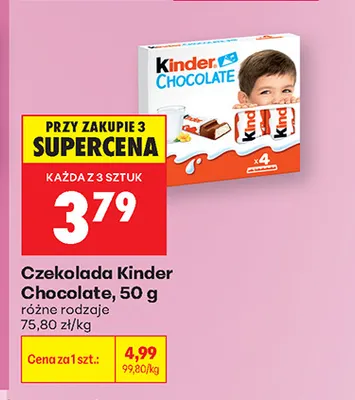 Czekolada Kinder Chocolate promocja w Biedronka