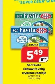 Ser Favita Mlekovita 12% tłuszczu promocja w Delfin