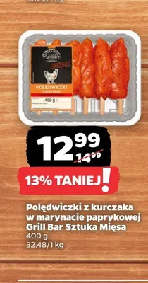 Polędwiczki z kurczaka w marynacie paprykowej Grill Bar Sztuka Mięsa promocja w Netto