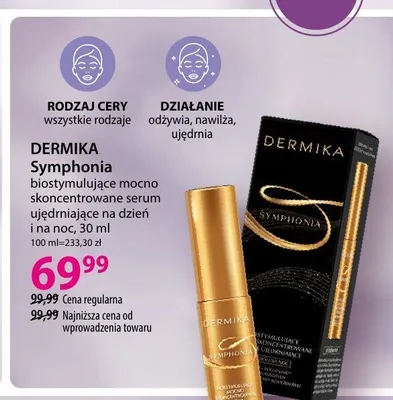 Serum ujędrniające na dzień i na noc Dermika Symphonia promocja w Hebe