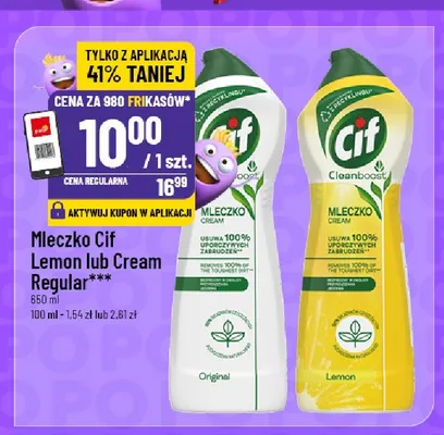 Mleczko do czyszczenia Cif Cream Regular promocja w POLOmarket