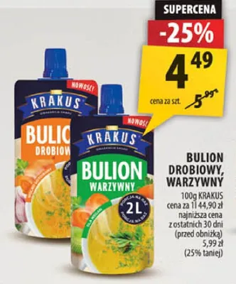 Bulion drobiowy, warzywny promocja w Arhelan