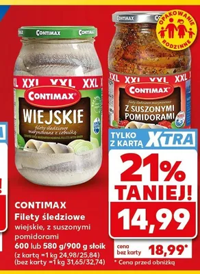 Filety śledziowe z suszonymi pomidorami Contimax promocja w Kaufland