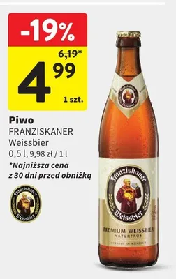 Piwo Franziskaner Weissbier promocja w Intermarche